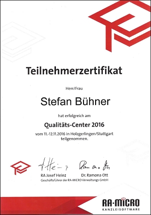 Zertifikat RA-MICRO Schulungspartner