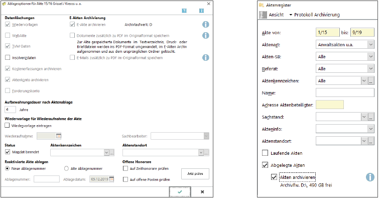 E-Akten Archivierung in RA-MICRO