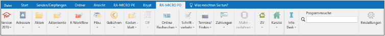 RA-MICRO MS-Outlook PD Personal Desktop Schnittstelle