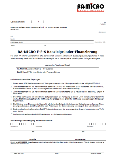 RA-MICRO Kanzleigr&uuml;nder Finanzierung