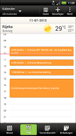 RA-MICRO Termine auf einen HTC One S Android Smartphone