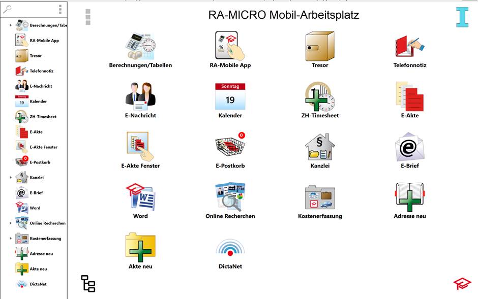 RA-MICRO Mobil APP: der RA-MICRO Mobilarbeitsplatz